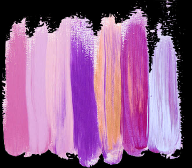 Colorful Paint Brush Strokes PNG with transparent background