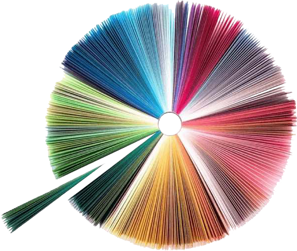 Colorful Paint Swatch Fan PNG with transparent background