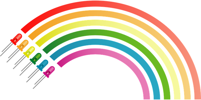 Colorful Paintbrush Rainbow PNG with transparent background