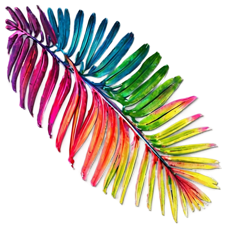 Colorful Palm Leaves Png Yoy