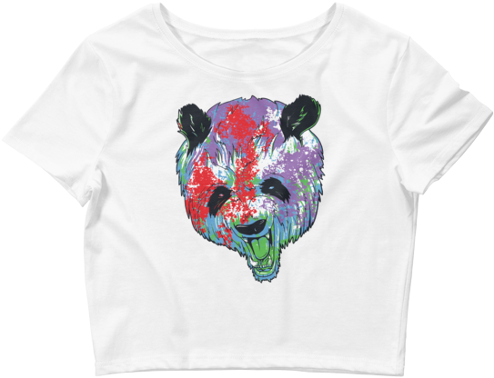 Colorful Panda Graphic Crop Top