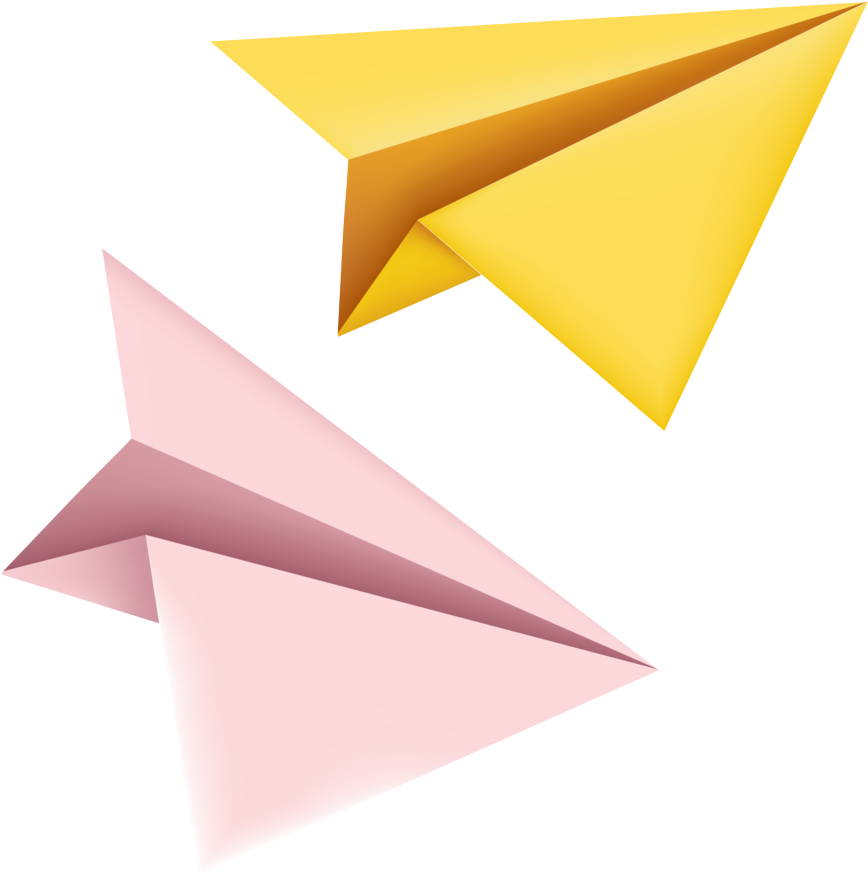 Colorful Paper Planes Illustration