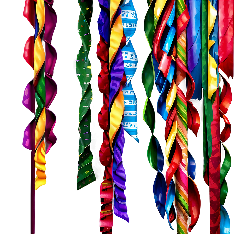 Colorful Party Streamers Png 28