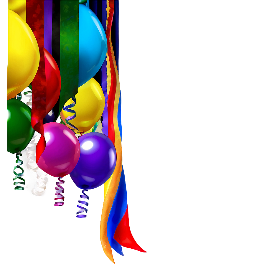 Colorful Party Streamers Png Ujx