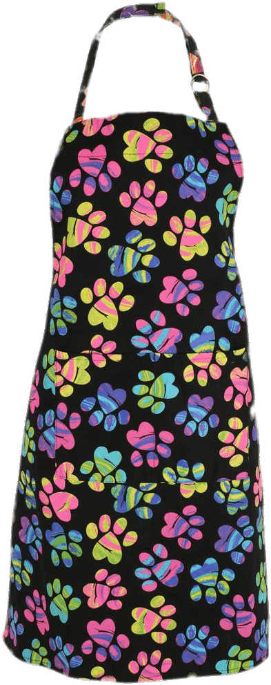 Colorful Paw Print Apron