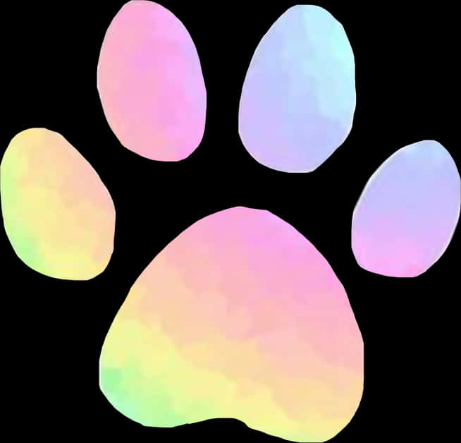 Colorful Paw Print Illustration