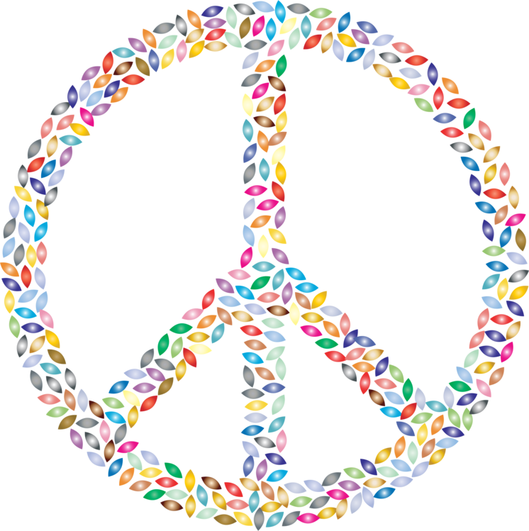 Colorful Peace Sign Lights