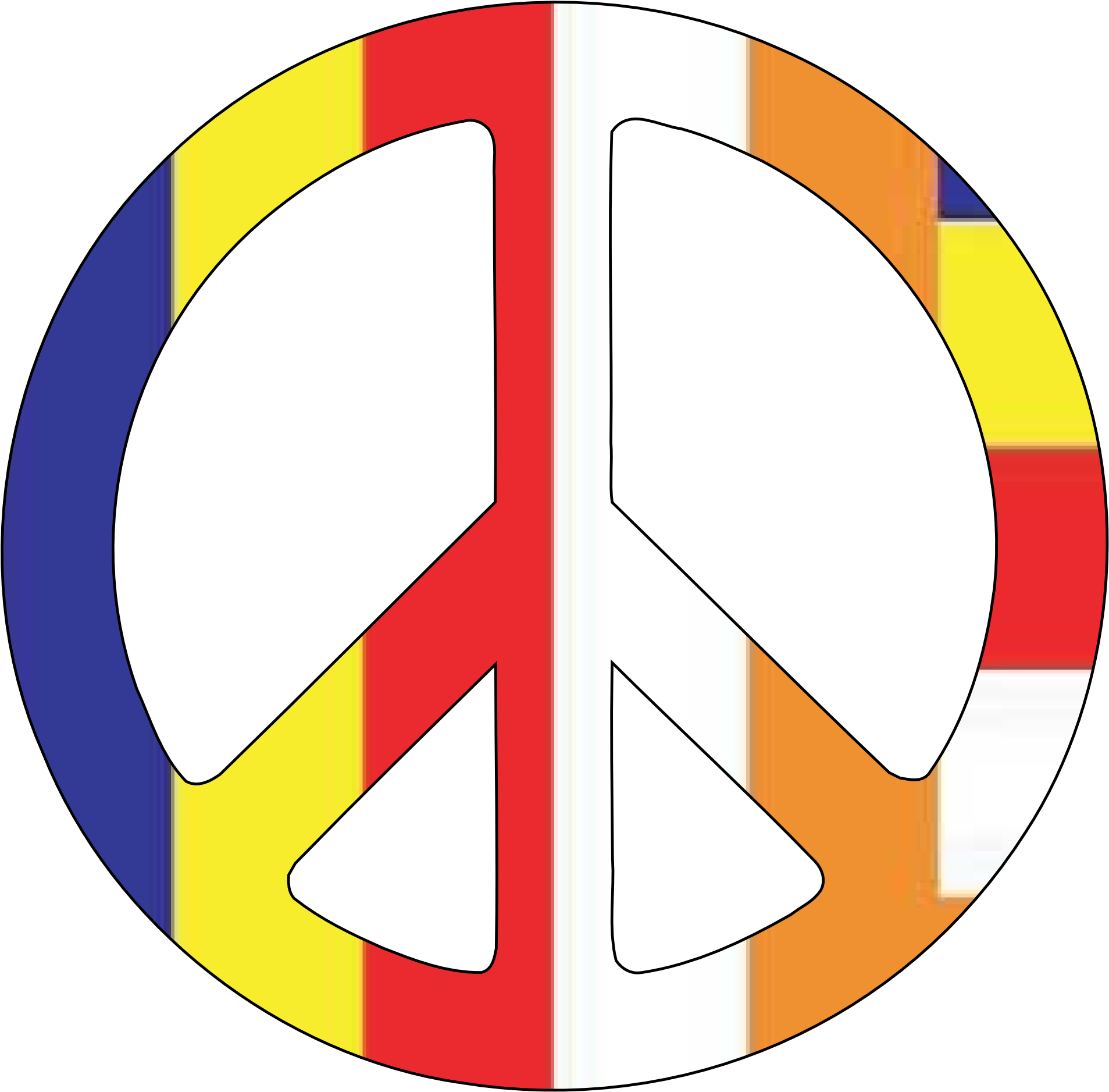 Colorful Peace Symbol Graphic