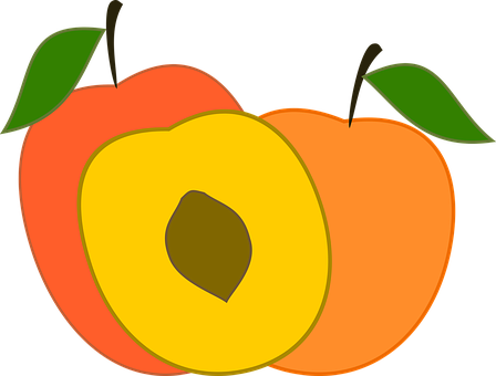 Colorful Peach Graphic PNG with transparent background
