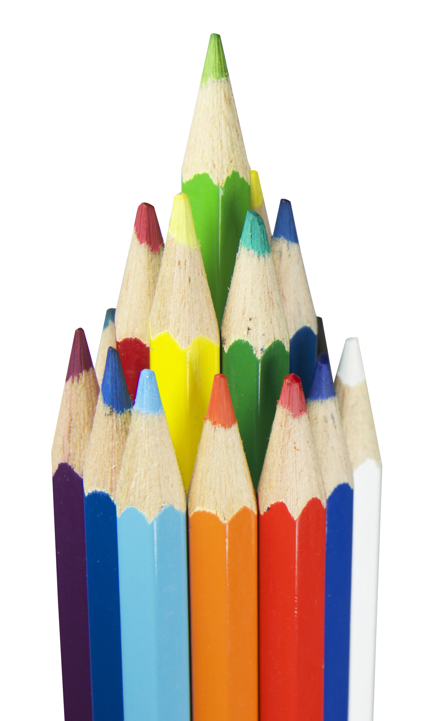 Colorful Pencils Arrangement PNG with transparent background