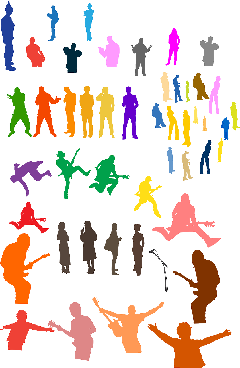 Colorful_ People_ Silhouettes_ Collection