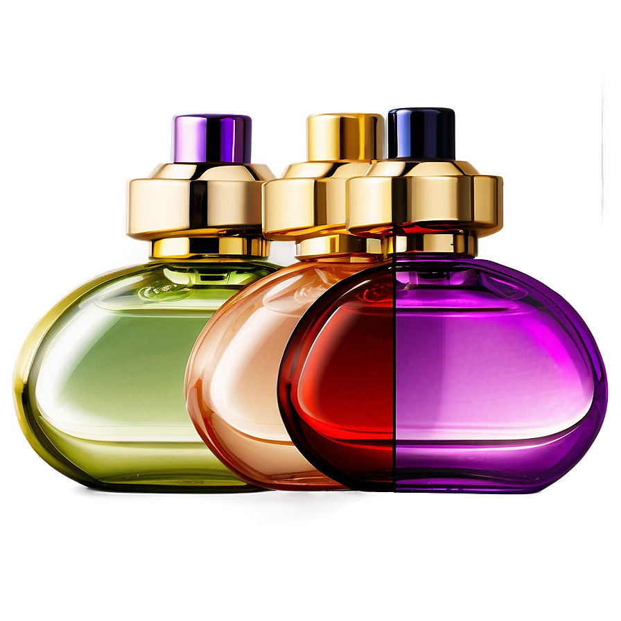 Colorful Perfume Bottle Set Png Msu51