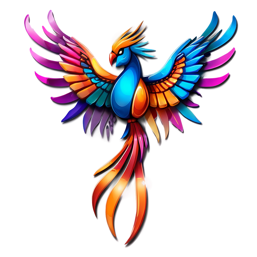 Colorful Phoenix Tattoo Png 67