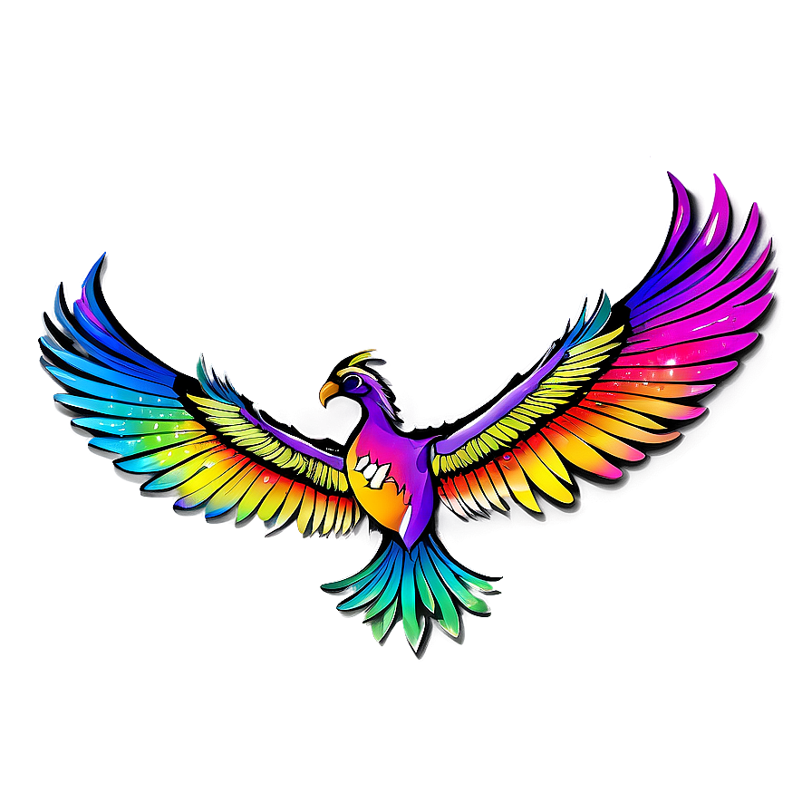 Colorful Phoenix Tattoo Png 71