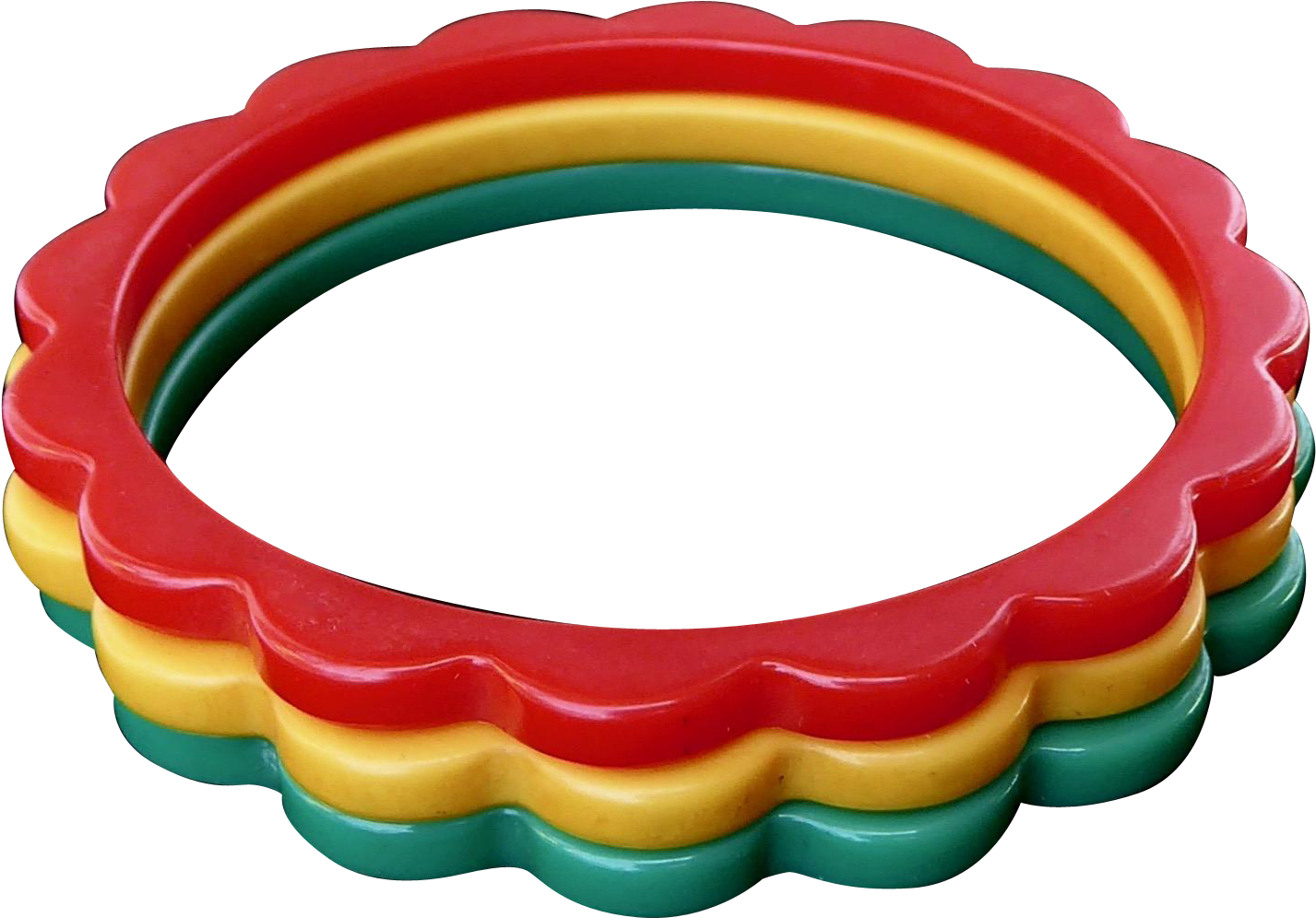 Colorful Plastic Bangles Stacked