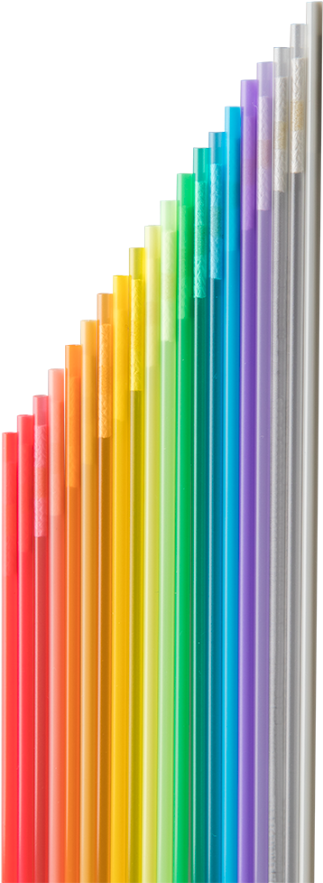 Colorful Plastic Straws Array