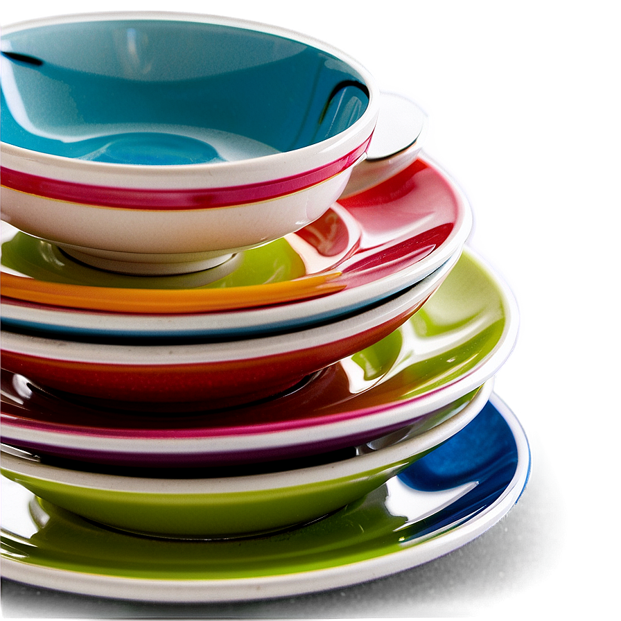 Colorful Plates Assortment Png 06212024