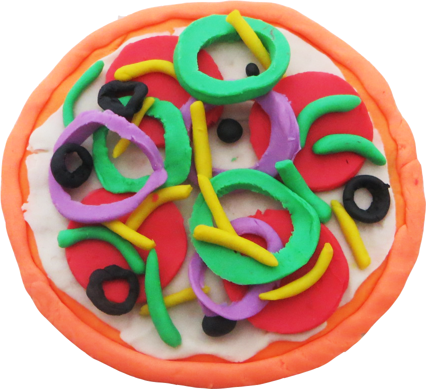 Colorful Playdough Pizza Creation