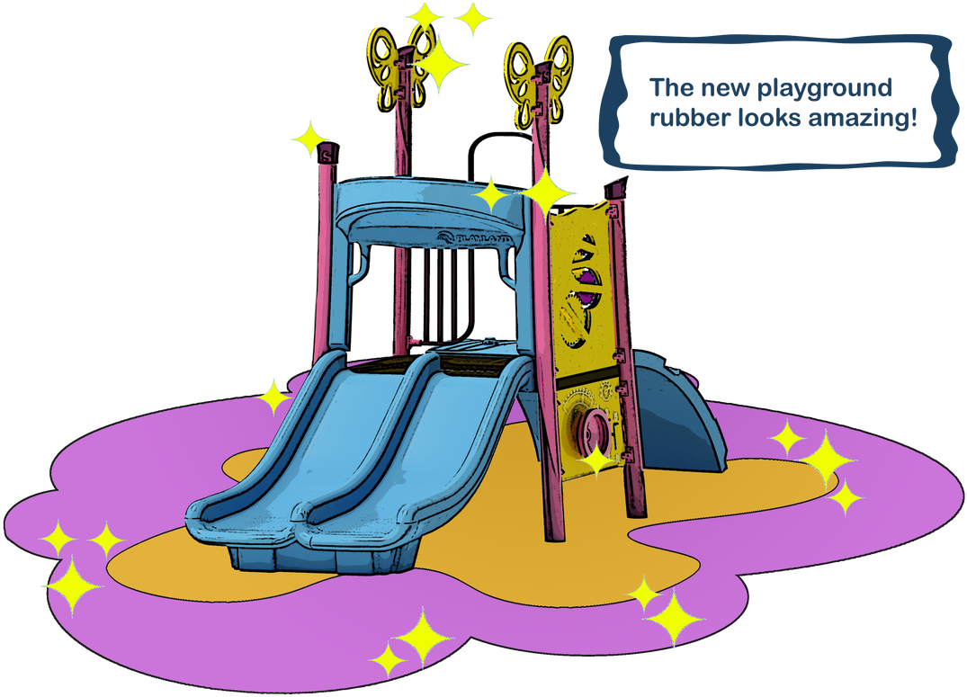 Colorful Playground Equipment Illustration