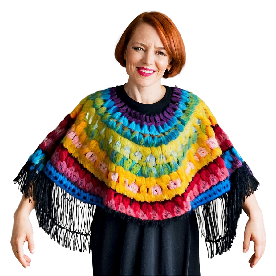 Colorful Poncho Pattern Png Ook