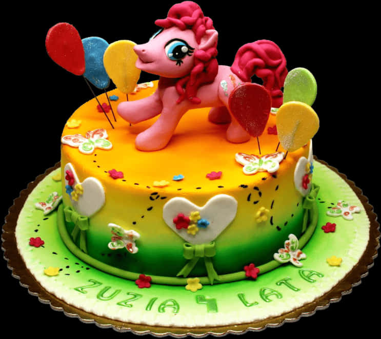 Colorful_ Pony_ Themed_ Birthday_ Cake