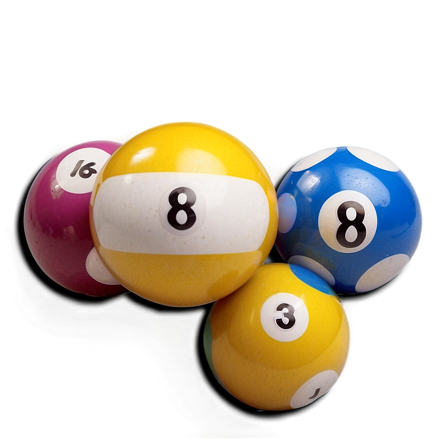 Colorful Pool Ball Set Png Eun