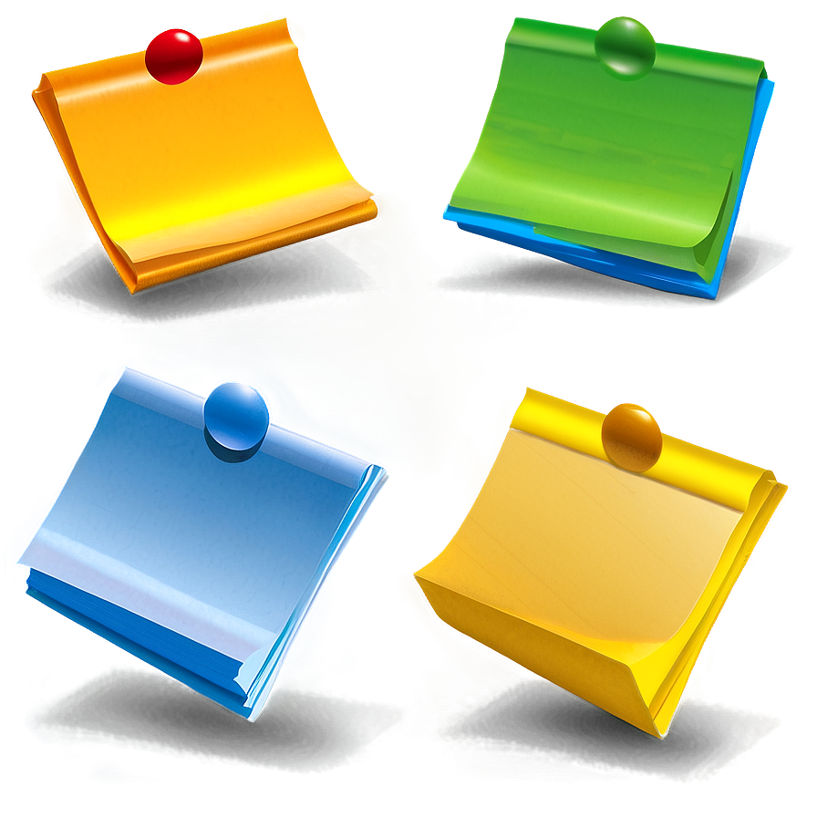Colorful Post It Notes PNG 05252024 PNG with transparent background