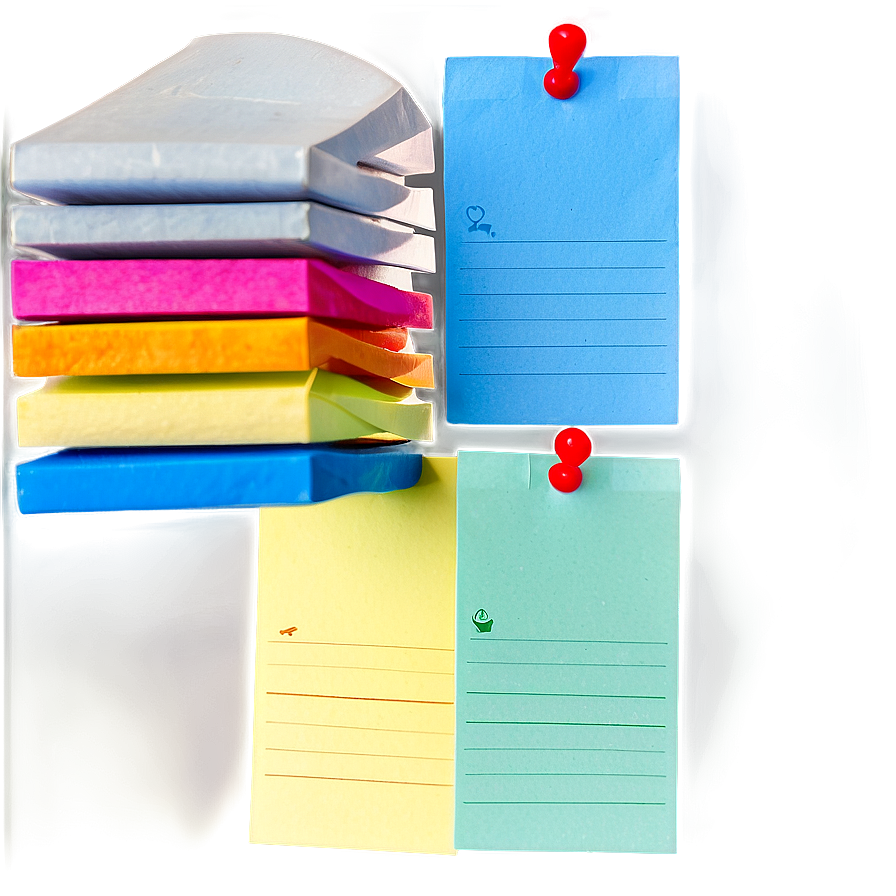 Colorful Post It Notes PNG fob53 PNG with transparent background