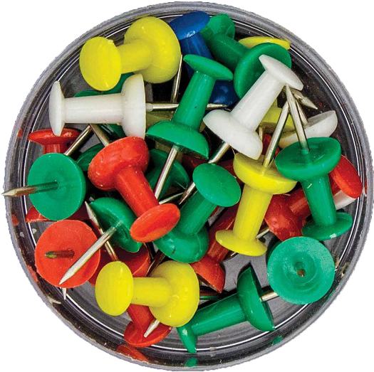 Colorful Push Pins Collection