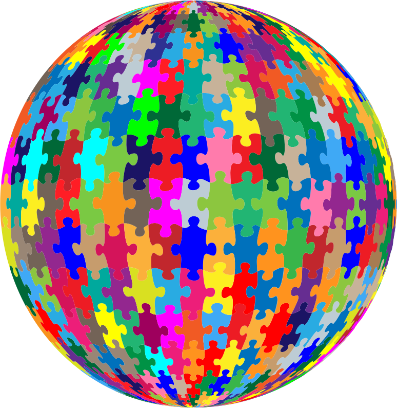 Colorful Puzzle Globe