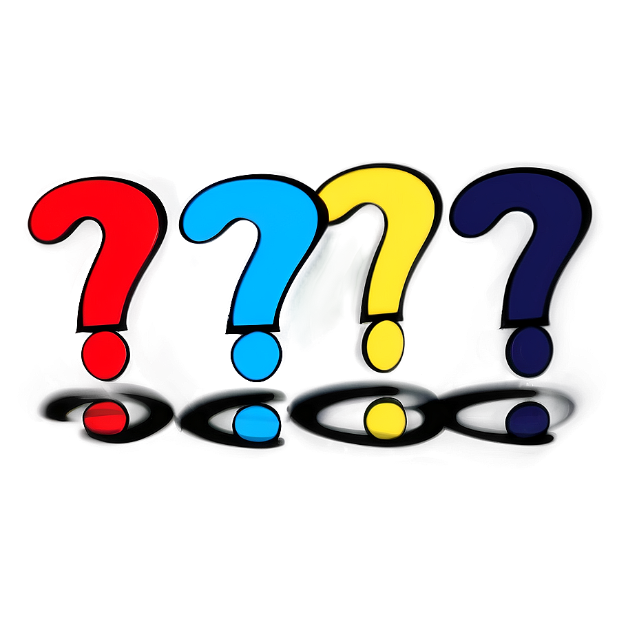 Colorful Question Mark Art Png Cia75