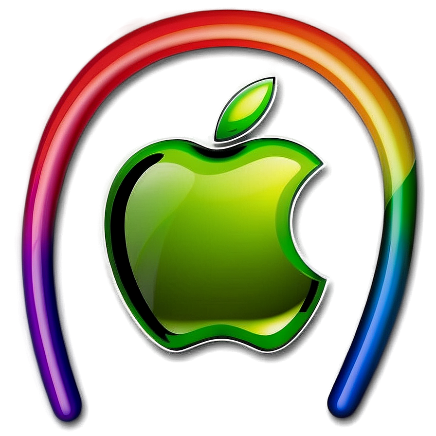 Colorful Rainbow Apple Logo PNG pls PNG with transparent background