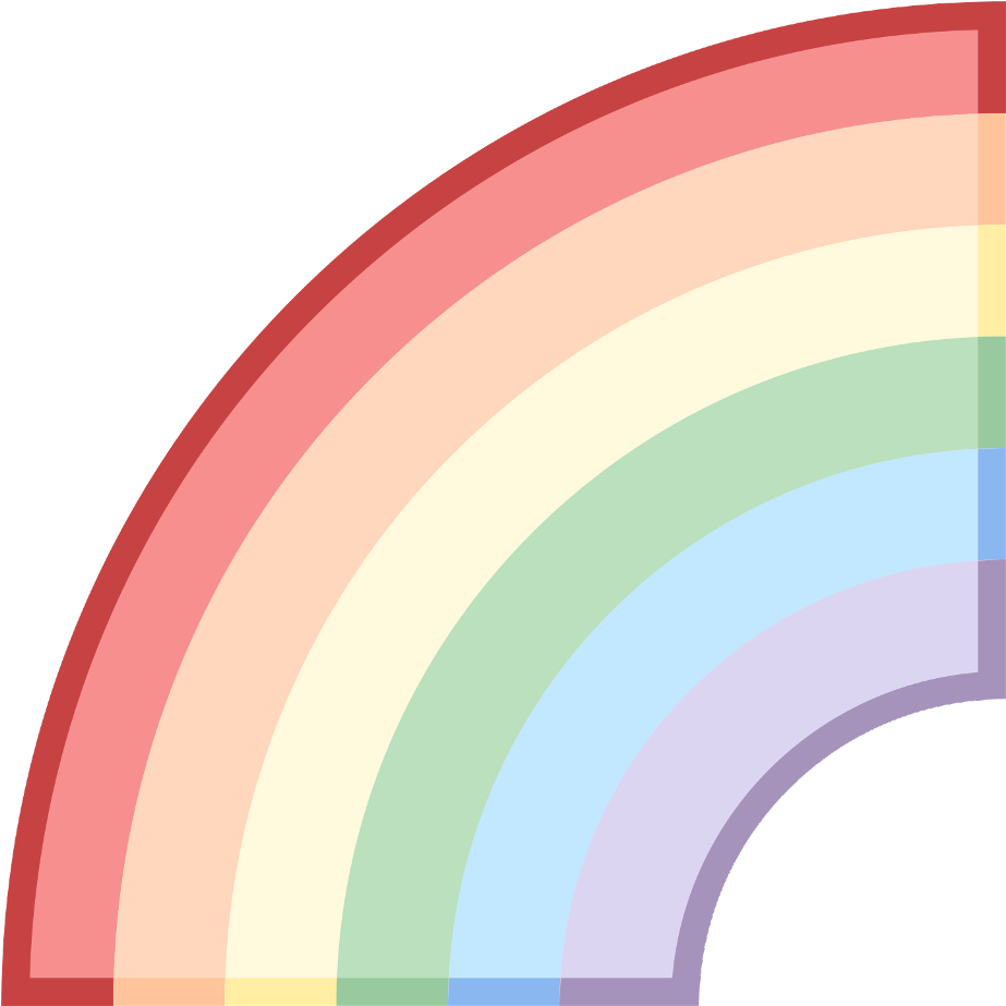 Colorful Rainbow Arc Graphic