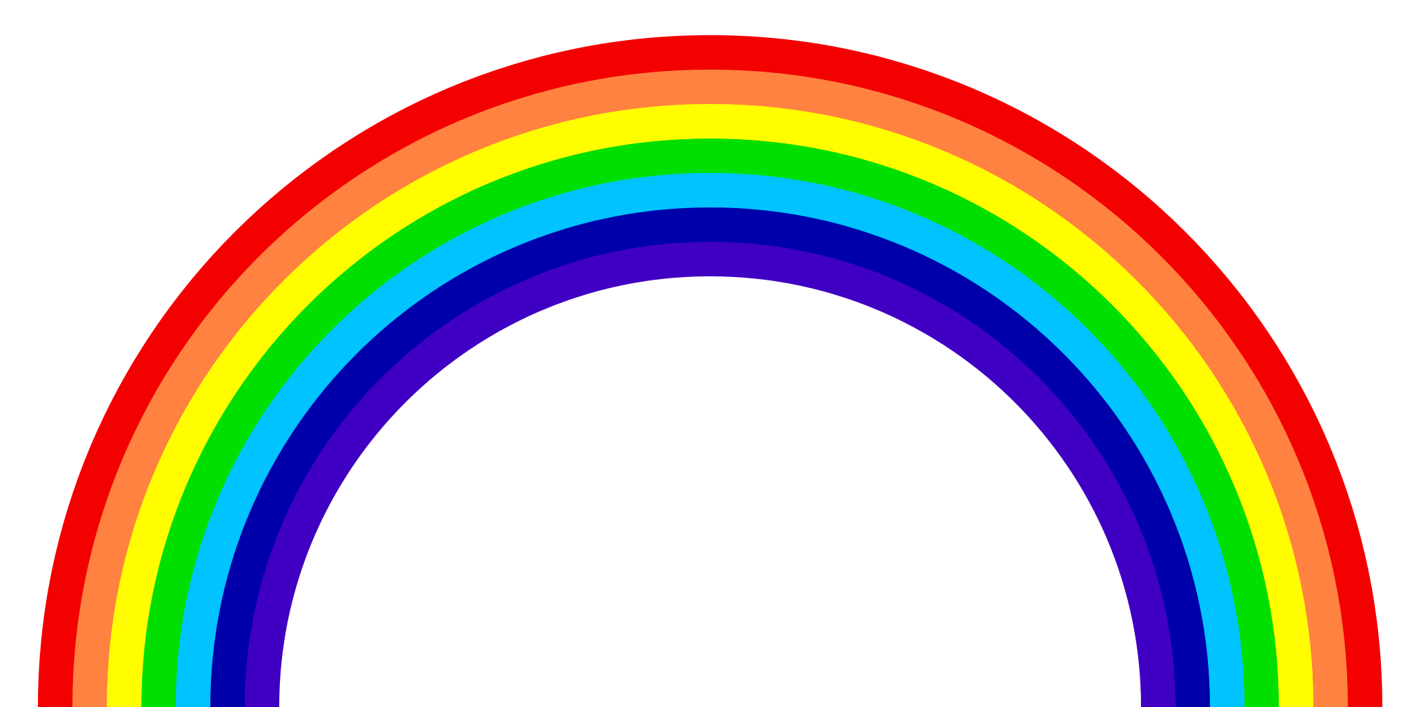 Colorful Rainbow Illustration PNG with transparent background