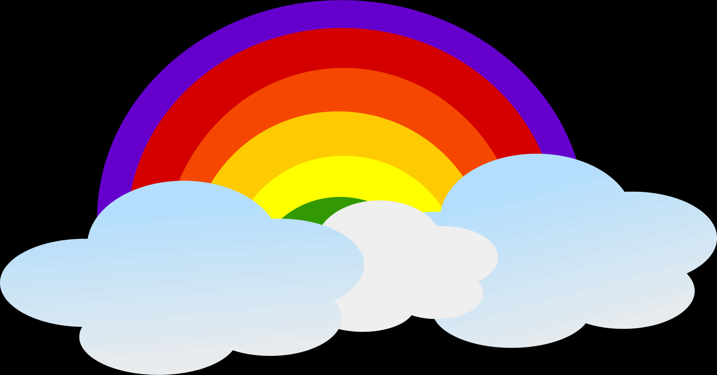 Colorful Rainbowand Clouds Illustration