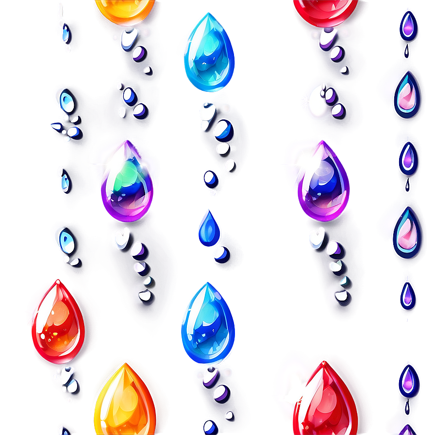 Colorful Raindrop Png 66