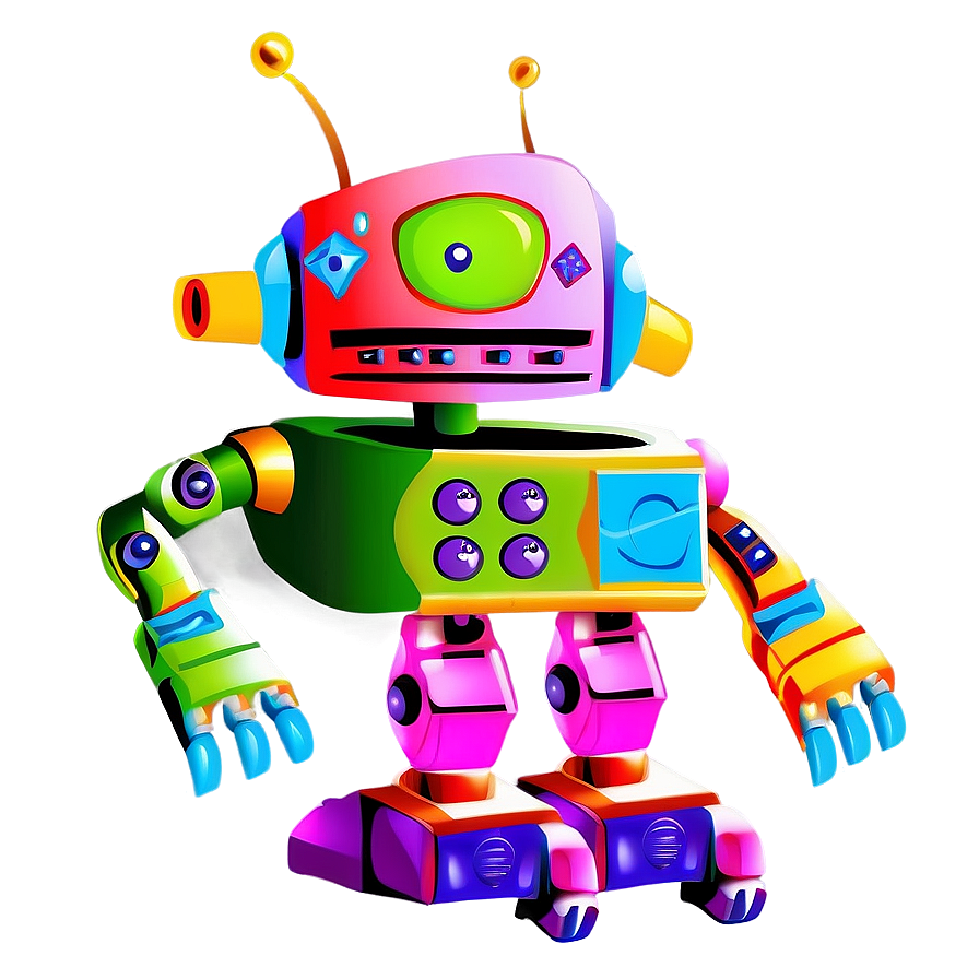 Colorful Robot Clipart Png Yav51