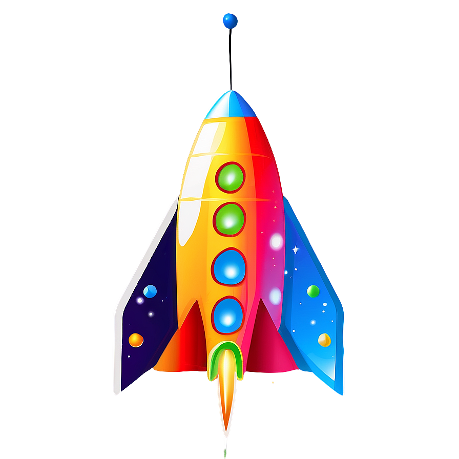 Colorful Rocketship Png Csi79