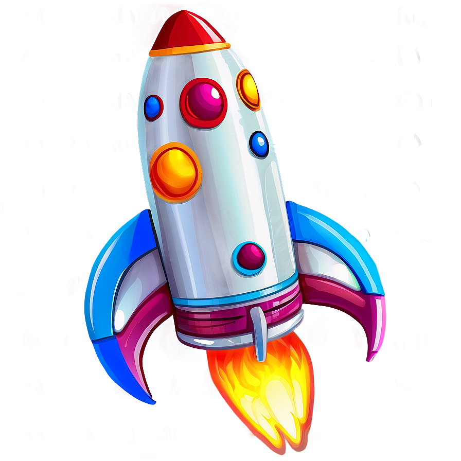 Colorful Rocketship Png Ryd