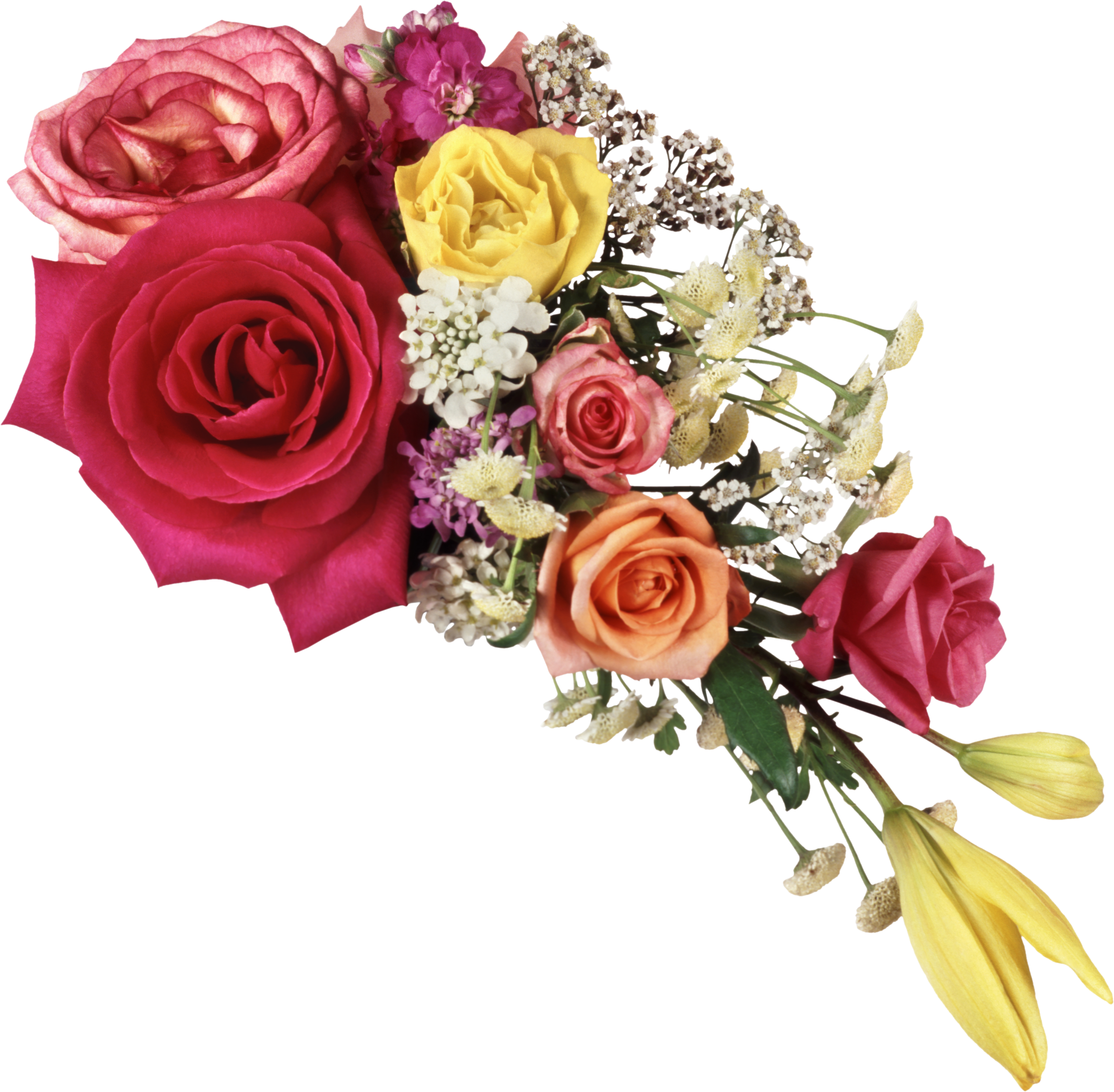 Colorful Rose Bouquet Floral Arrangement