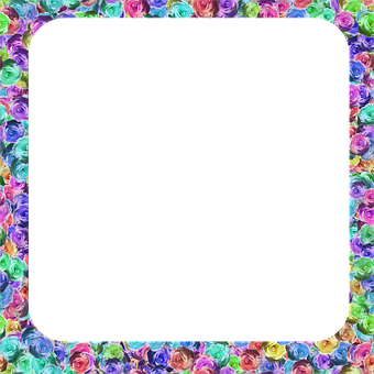 Colorful Rose Frame Background