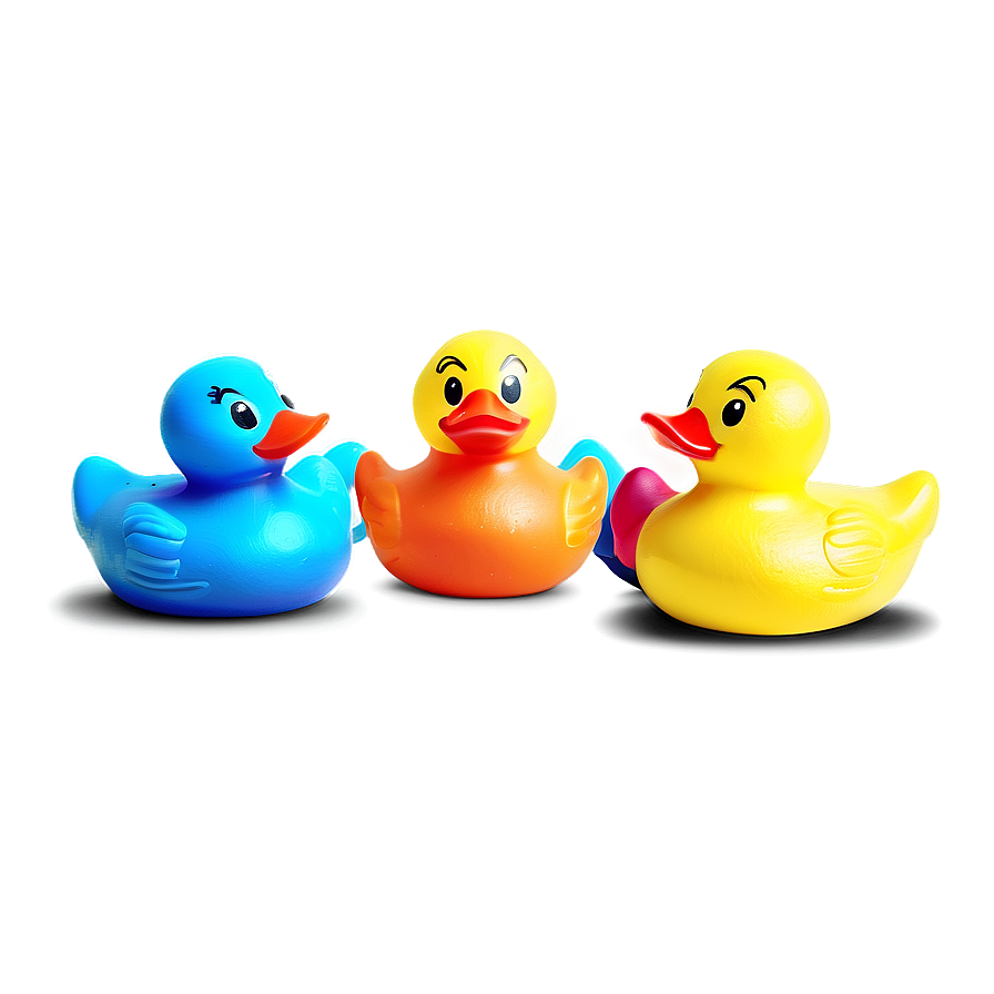 Colorful Rubber Duckies Png Thj