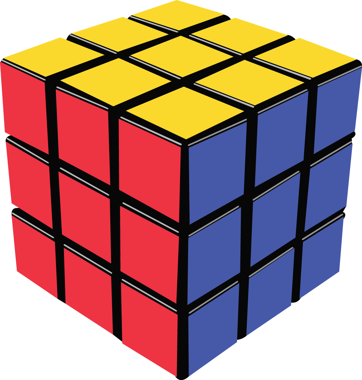 Colorful Rubiks Cube Illustration