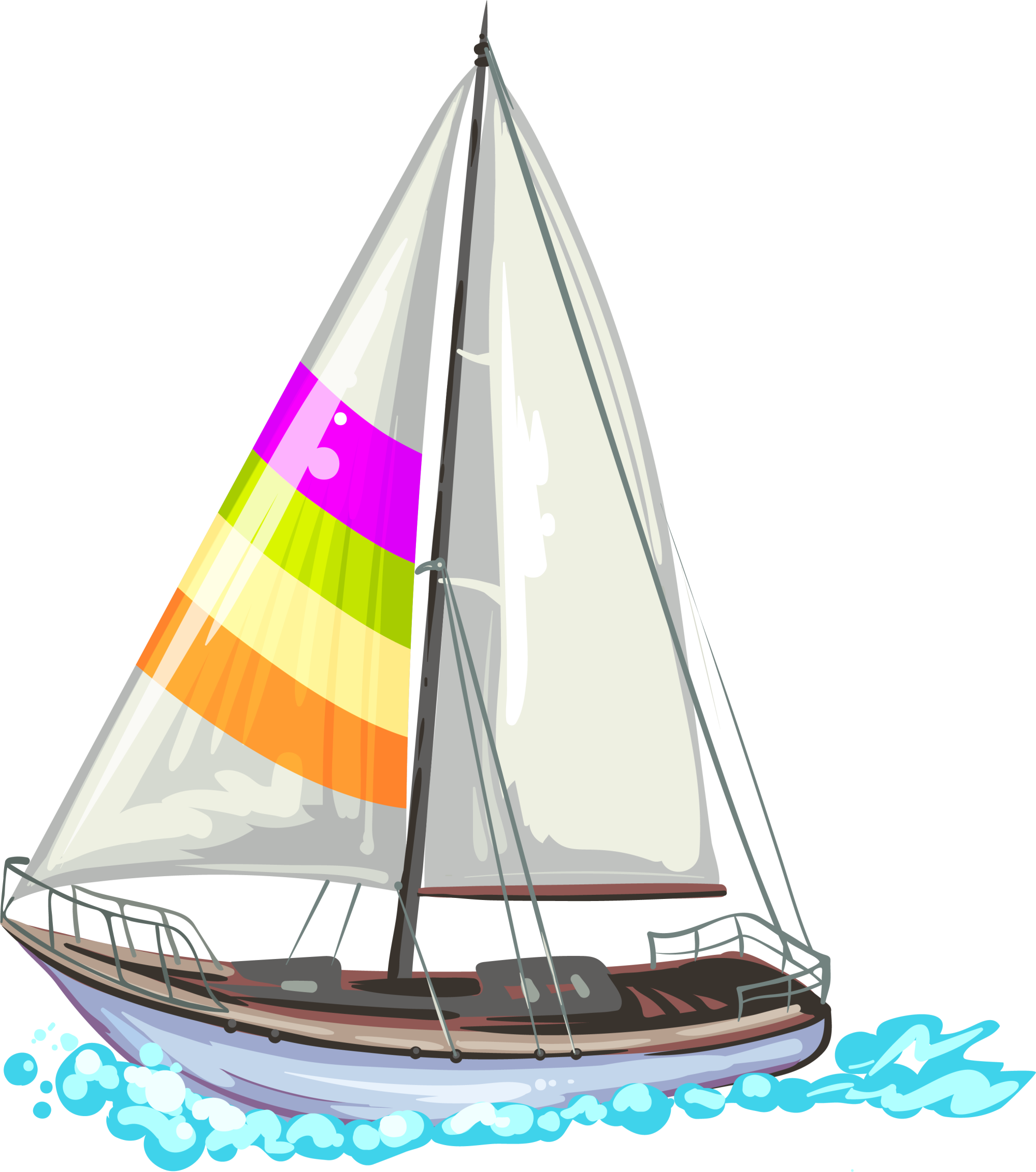 Sailing Ship Yacht Sailboat Illustration - Sailing Yacht Illustration, HD Png Download PNG with transparent background