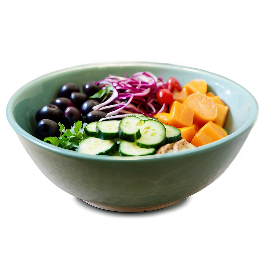 Colorful Salad Bowl Set PNG cni13 PNG with transparent background