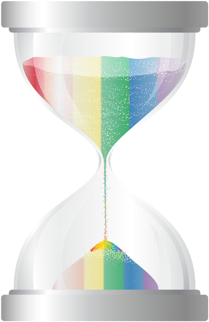 Hourglass Timer Rainbow Free Picture - Clipart Hourglass, HD Png Download PNG with transparent background