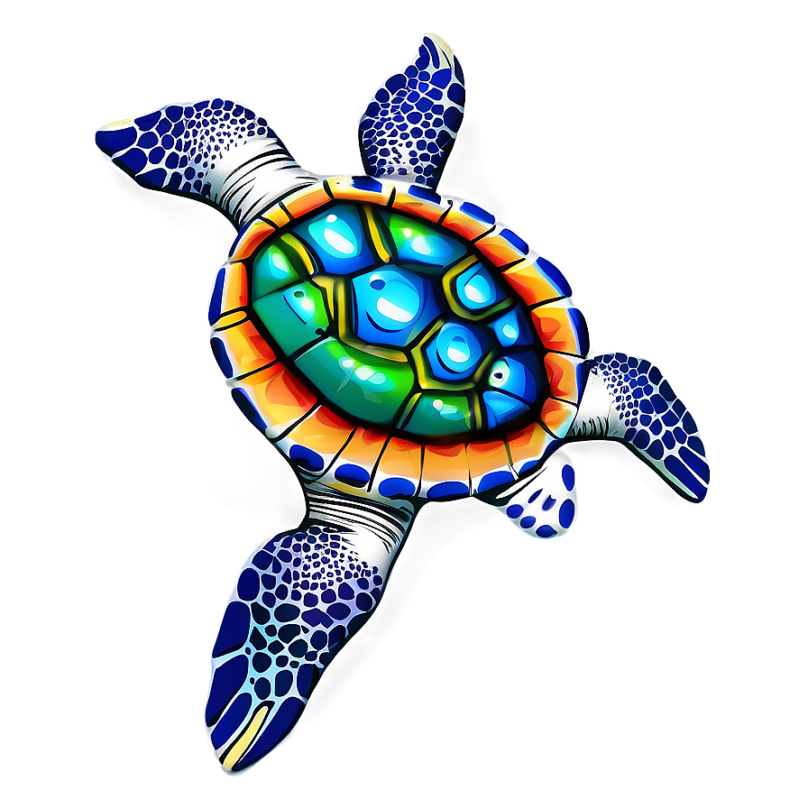 Colorful Sea Turtle Art Png Kxj