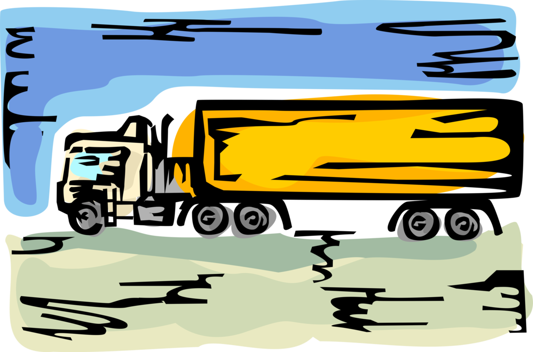 Colorful Semi Truck Illustration