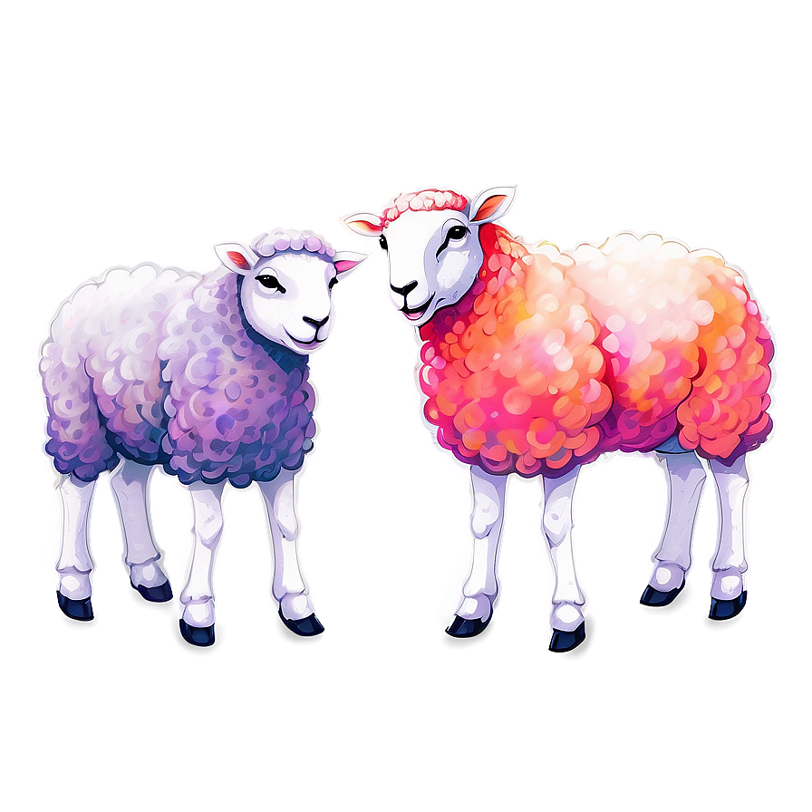 Colorful Sheep Png 05232024