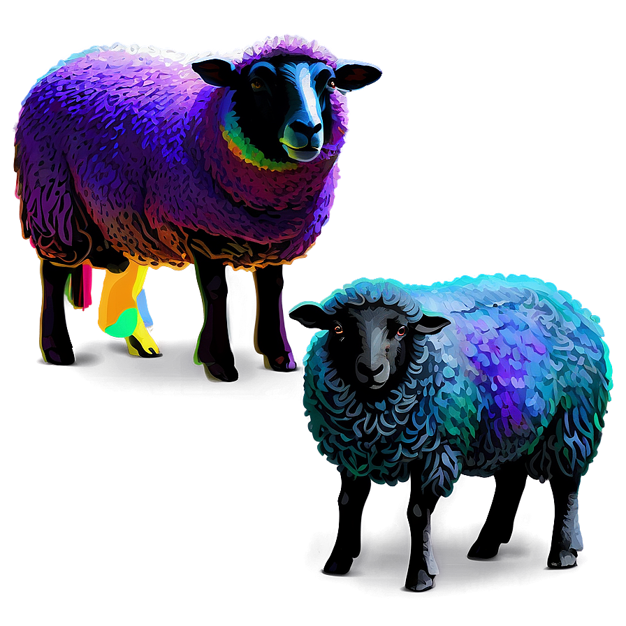 Colorful Sheep Png Qub78